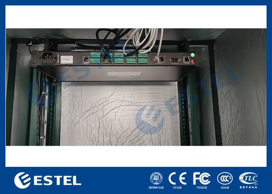 19' 랙 야외 통신 캐비닛 녹색 색상 500W 에어컨과 팬